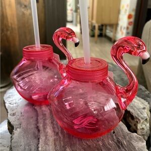 New Outdoor Pink Flamingo Drink Cups